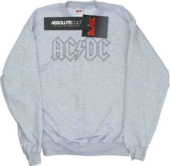 Image du produit AC/DC Sweat-shirt en coton avec logo Outline noir pour hommes (L)