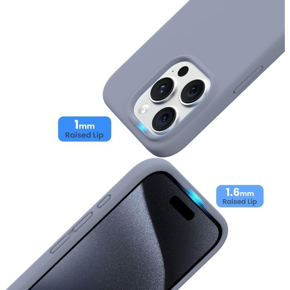 Thumbnail - Screenguard Apple iPhone 15 Pro Max Liquid Silicone Case Hülle (Apple iPhone 15 Pro Max), Smartphone Hülle, Blau