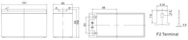 Produktbild Ritar RT1270 (12 V, 7 Ah)