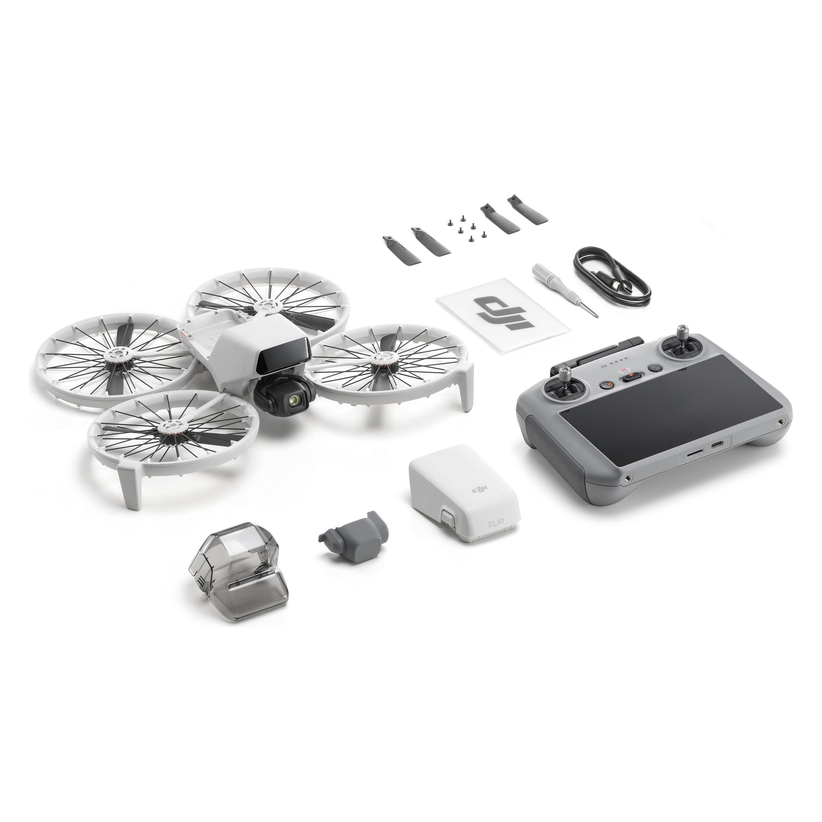 DJI Flip (RC 2) (31 min, 249 g, 48 Mpx), Drohne, Grau
