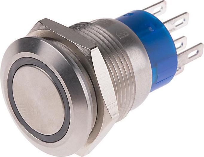 Produktbild RS PRO 19mm,stainless,DPDT,Latch,Red,12V