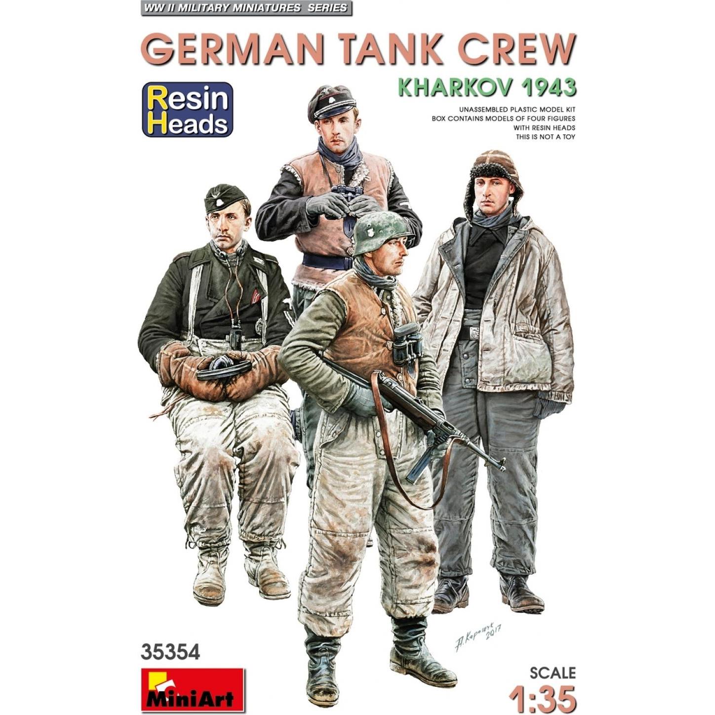 Mini art German Tank Crew.Kharkov 1943. Resin Heads