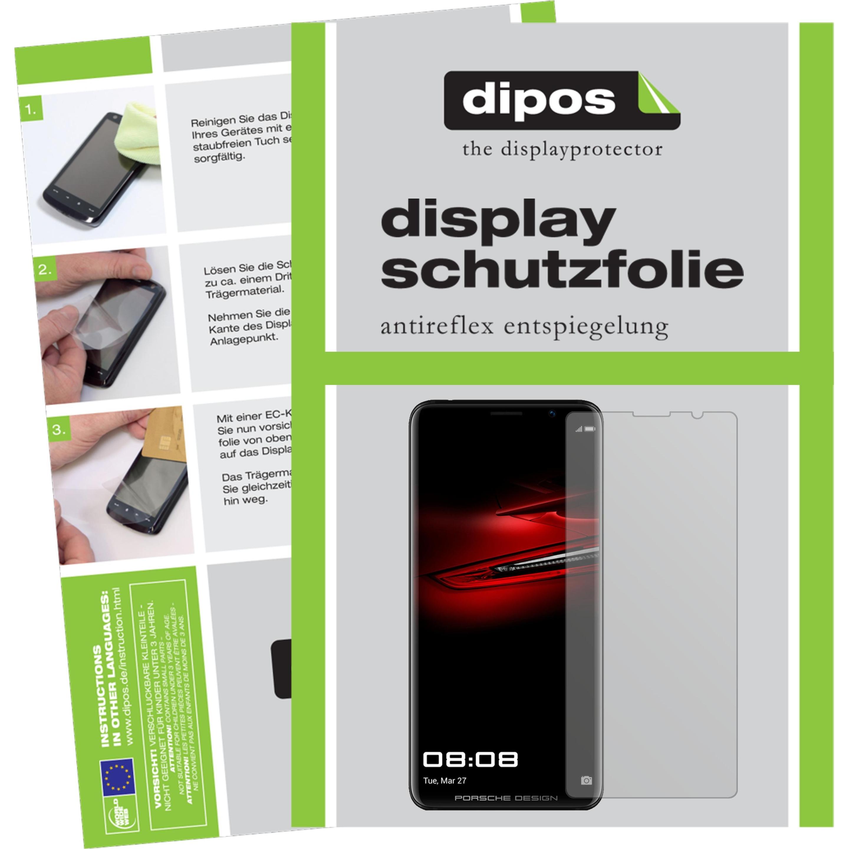Dipos Displayschutzfolie Antireflex (2 Stück, Huawei Mate RS Porsche Design), Smartphone Schutzfolie, Transparent