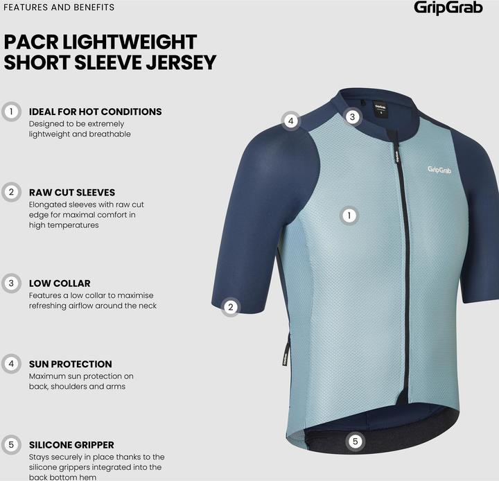 Image du produit GripGrab Maillot de Cyclisme Léger PACR (M)