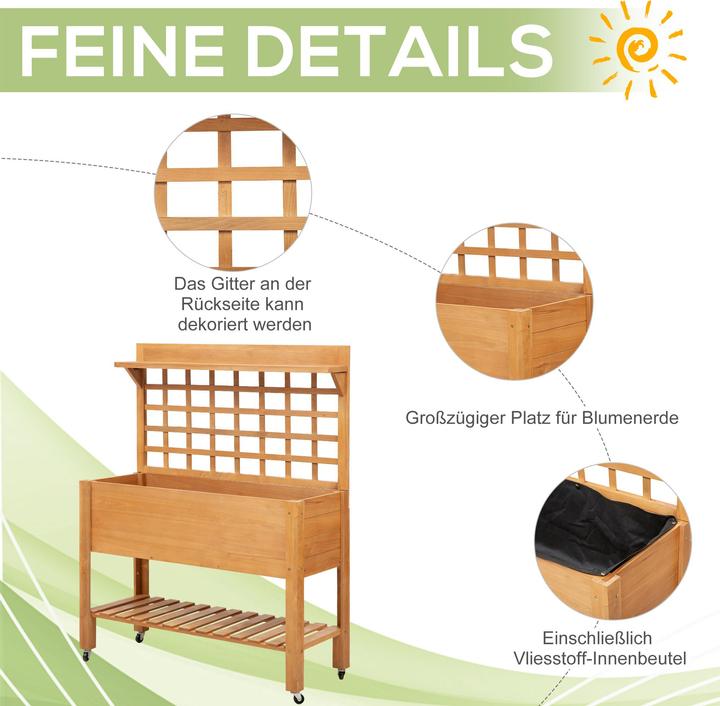 Produktbild Outsunny Gärtnertisch mit Rollen