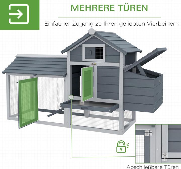 Image du produit PawHut Poulailler avec parc