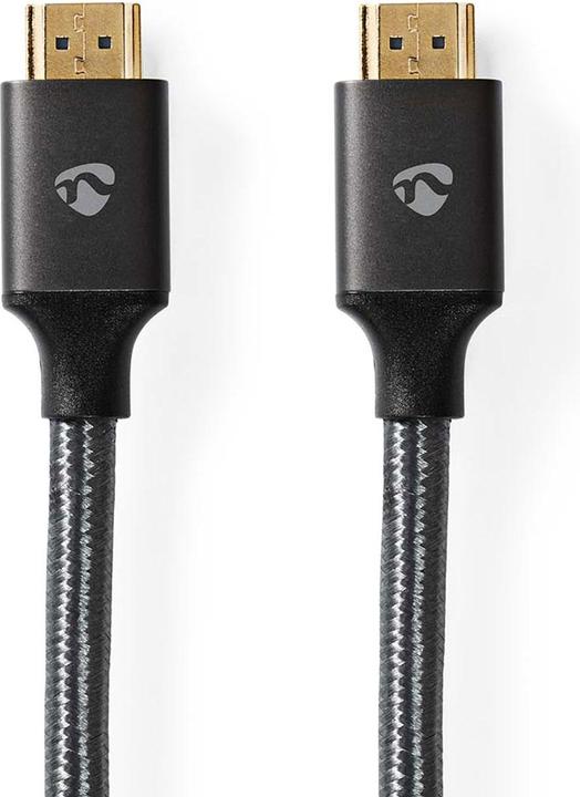 Nedis Ultra High Speed ​​HDMI -Kabel - 48 Gbps - 1 m - rund - Metall - Anthrazit (1 m)