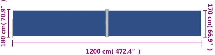 Produktbild vidaXL Seitenmarkise (12 m)