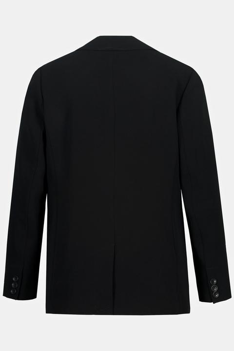 Actual product image Ulla Popken Triacetate Blend Lapel Collar Fully Lined Blazer (52)
