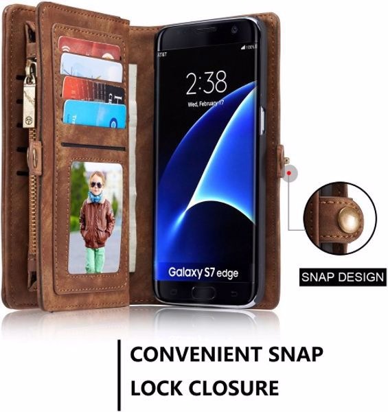 Image du produit Caseme Portefeuille en cuir avec couverture en plastique (Samsung Galaxy S7 Edge)