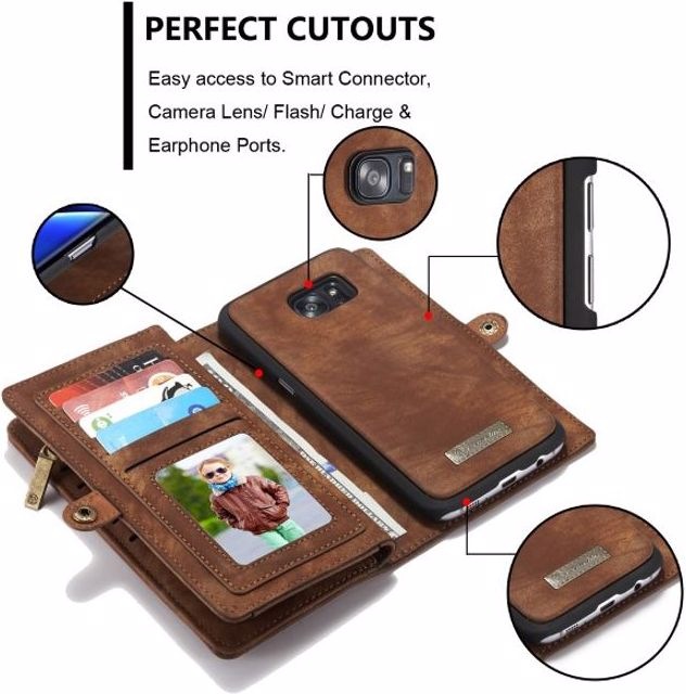 Image du produit Caseme Portefeuille en cuir avec couverture en plastique (Samsung Galaxy S7 Edge)