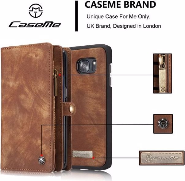Image du produit Caseme Portefeuille en cuir avec couverture en plastique (Samsung Galaxy S7 Edge)