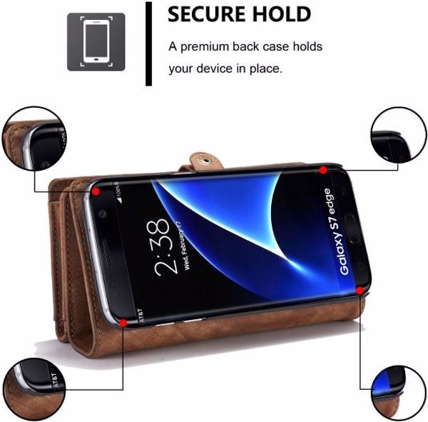 Image du produit Caseme Portefeuille en cuir avec couverture en plastique (Samsung Galaxy S7 Edge)