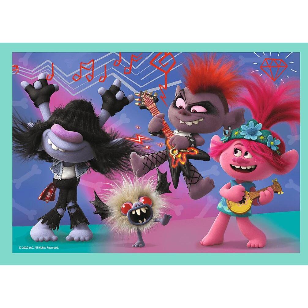 Thumbnail - Trefl Puzzle Trolls 2: Weltreise 4in1 (35,48,54,70 Teile) (48 Teile)
