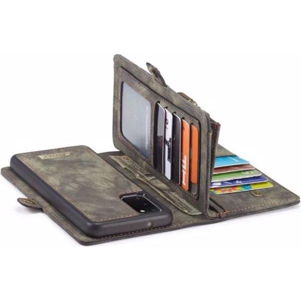 Thumbnail - Caseme Leder Portemonnaie mit Plastik Hülle (Samsung Galaxy S20+), Smartphone Hülle, Schwarz