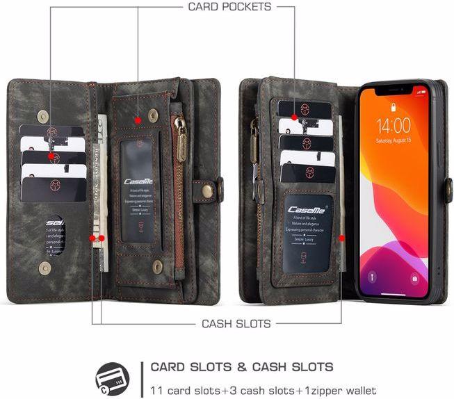 Produktbild Caseme Leder Portemonnaie mit Plastik Hülle (Apple iPhone 12 Pro Max)