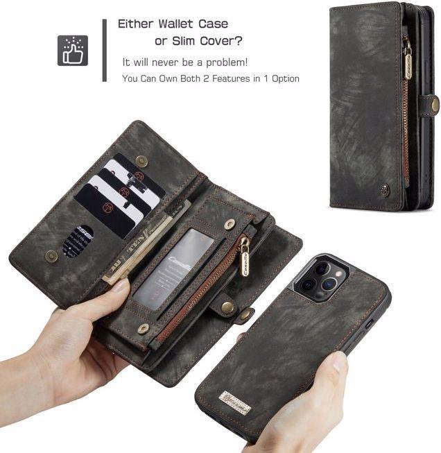 Produktbild Caseme Leder Portemonnaie mit Plastik Hülle (Apple iPhone 12 Pro Max)