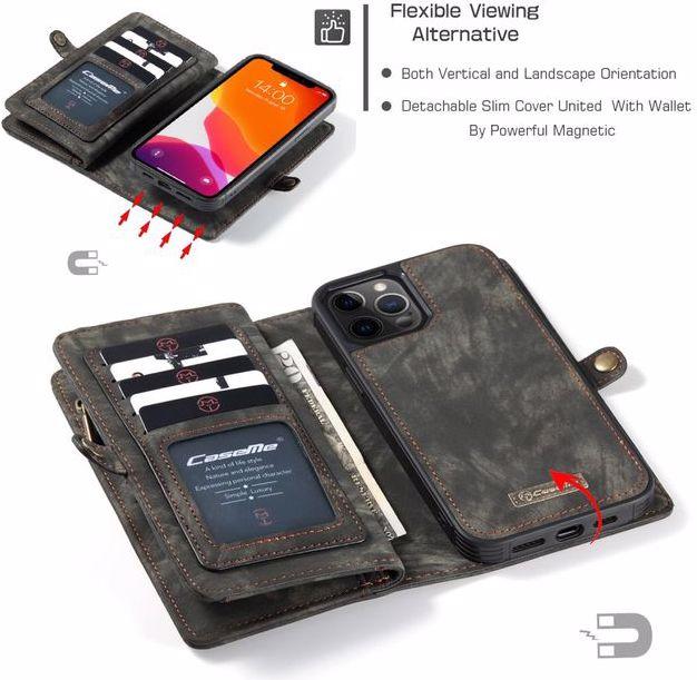 Produktbild Caseme Leder Portemonnaie mit Plastik Hülle (Apple iPhone 12 Pro Max)