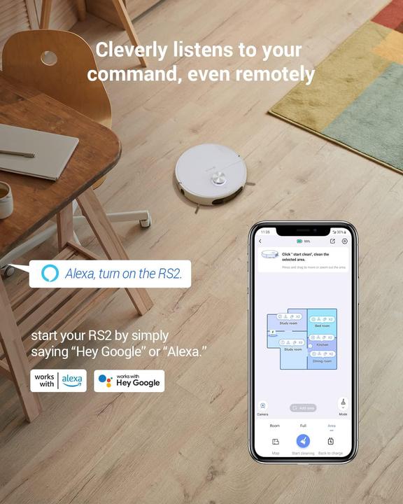 Productafbeelding EZVIZ RS2 Robot Vacuum & Mop Combo (Stofzuigrobot)