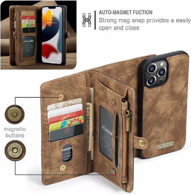 Produktbild Caseme Leder Portemonnaie mit Plastik Hülle (Apple iPhone 13 Pro Max)