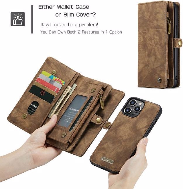 Produktbild Caseme Leder Portemonnaie mit Plastik Hülle (Apple iPhone 13 Pro Max)