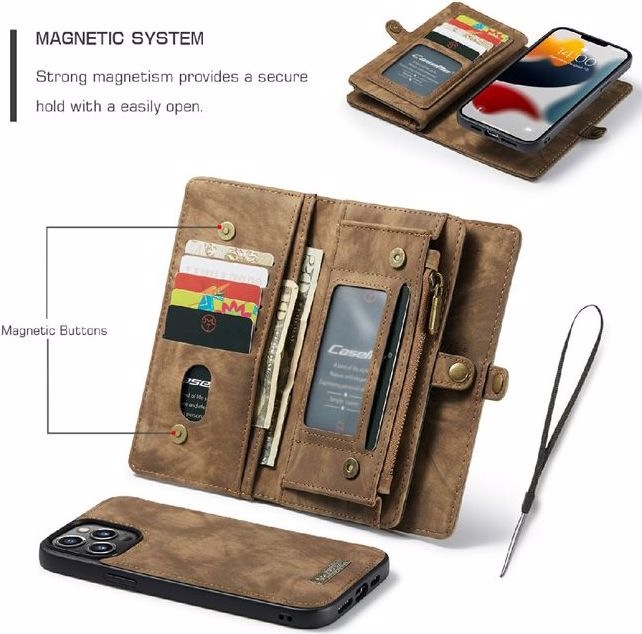 Produktbild Caseme Leder Portemonnaie mit Plastik Hülle (Apple iPhone 13 Pro Max)