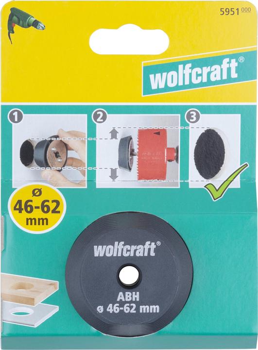 Immagine prodotto wolfcraft wolfcraft 1 Aufbohrhilfe Ø46-62mm (62 millimetri)