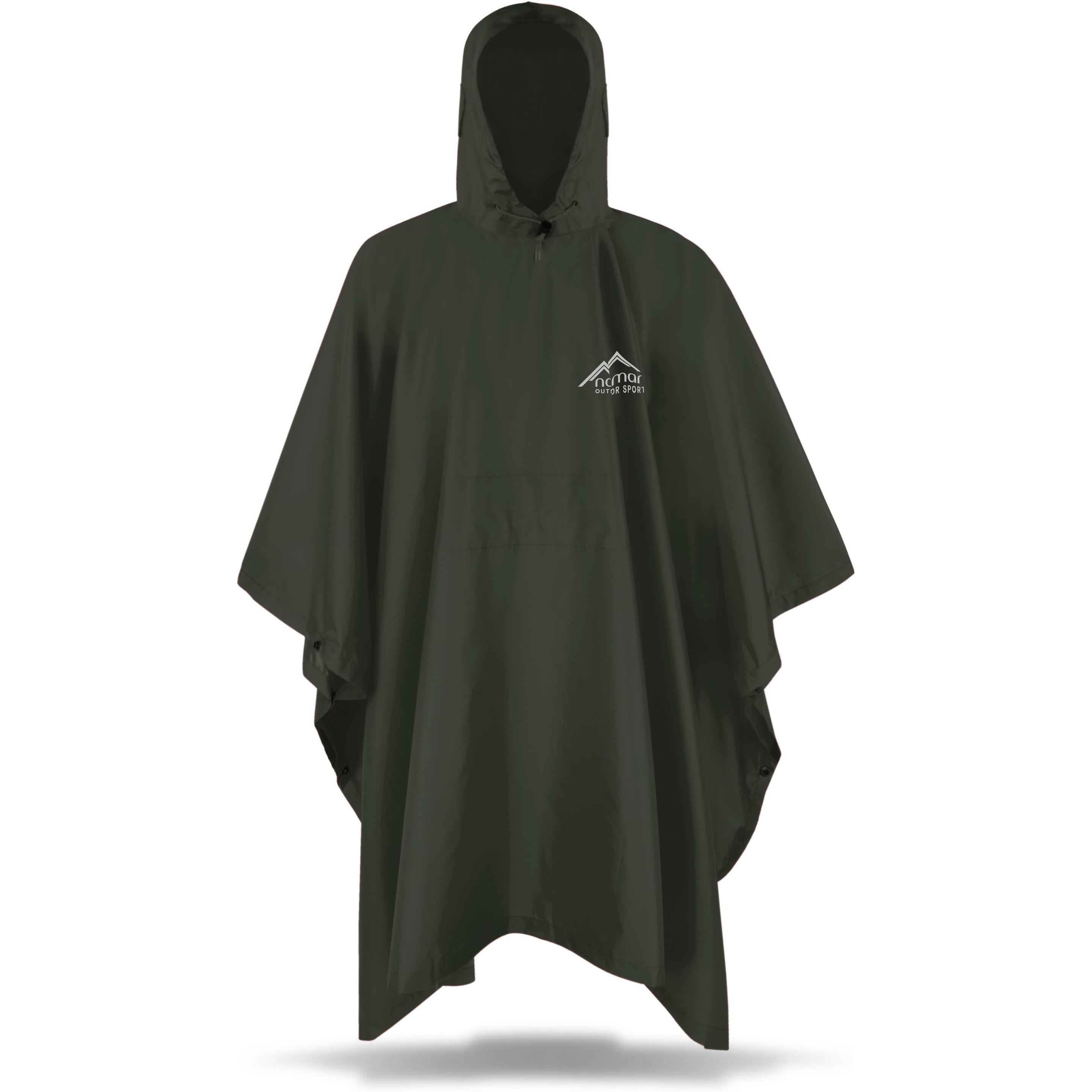 Thumbnail - Normani, Herren, Jacke, Ripstop Regenponcho Derry (One Size), Grün, One Size