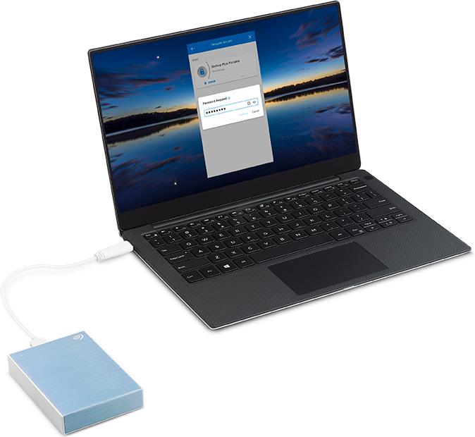 Immagine prodotto Seagate One Touch con password 5TB azzurro (5 TB)