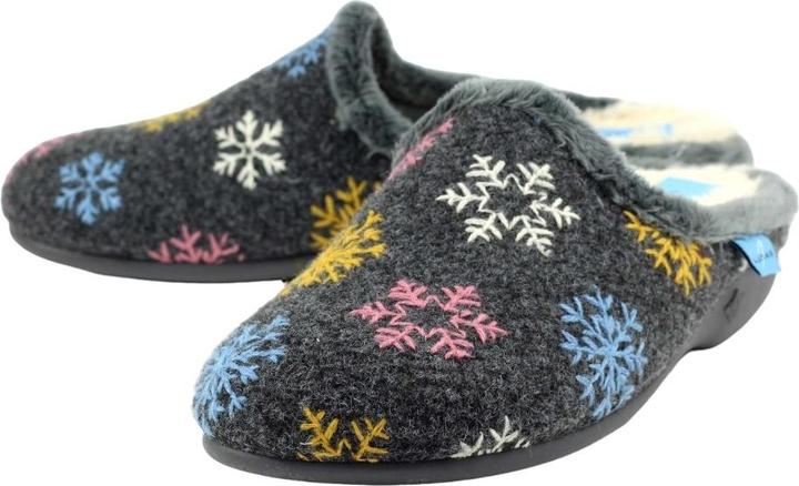 Actual product image Lunar Womens/Ladies Juniper Snowflake Slippers (40)