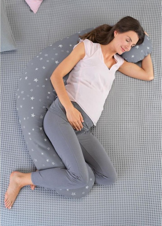Actual product image Theraline Nursing pillow "The Original" with micro pearl filling incl. cover 190 cm (190 cm)