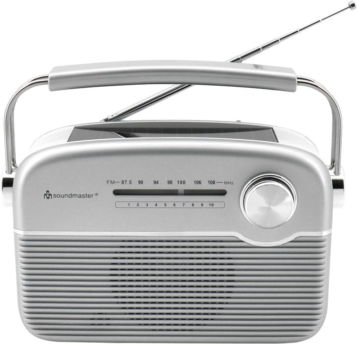 Productafbeelding Soundmaster FM-radio TR480SI, met zonnepaneel, zilver (FM)