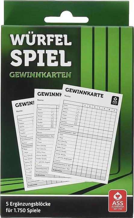 Actual product image ASS Altenburg Altenburg ASS 22517119 Dice Game Winning Card Blocks (German)