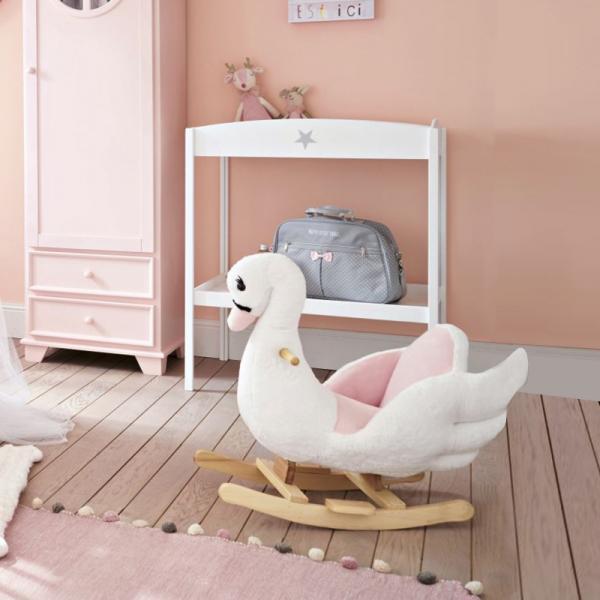 Produktbild Homcom Schaukelpferd Schwan mit Musik