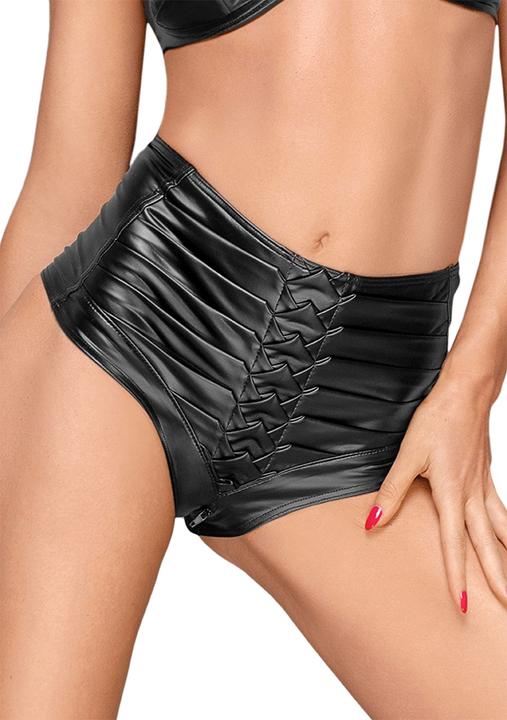 Produktbild Noir Handmade High waist wetlook shorts with handmade pleats (3XL, 4XL)