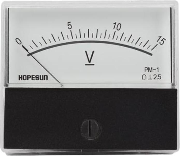 Image du produit Velleman VOLTMETRE ANALOGIQUE DE TABLEAU 15V CC / 70 x 60mm