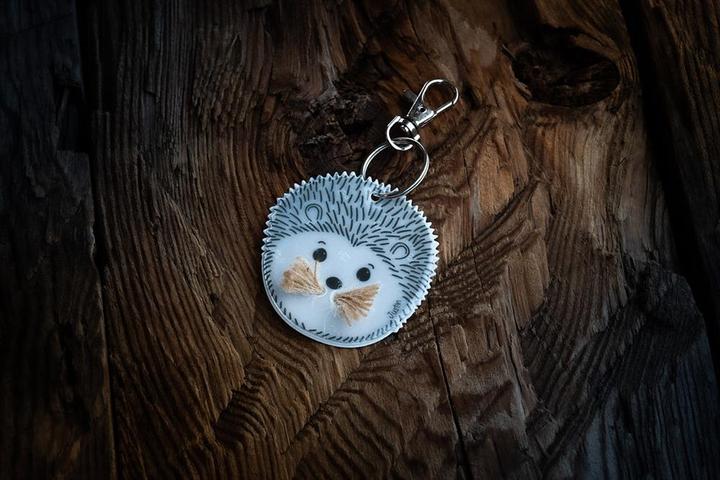 Actual product image Softreflector Pendant reflector hedgehog Justin