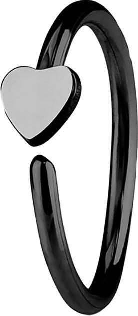 Immagine prodotto Star Piercing Anello micro piercing con cuore nero (senza ottone, Acciaio chirurgico 316L)