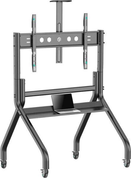 Onkron appareil mobile TV stand for 60" - 120" up to 150 kg, with holder, black VESA : 200x200 - 1000x600 (120", 150 kg)