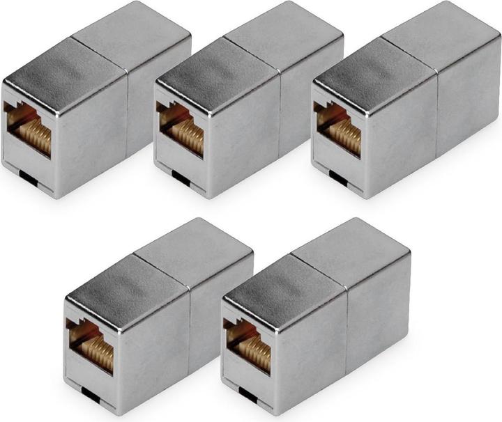Produktbild Digitus CAT 5e Modulare Kupplung, geschirmt RJ45 auf RJ45, 5 Stk. (Netzwerk Kupplung)