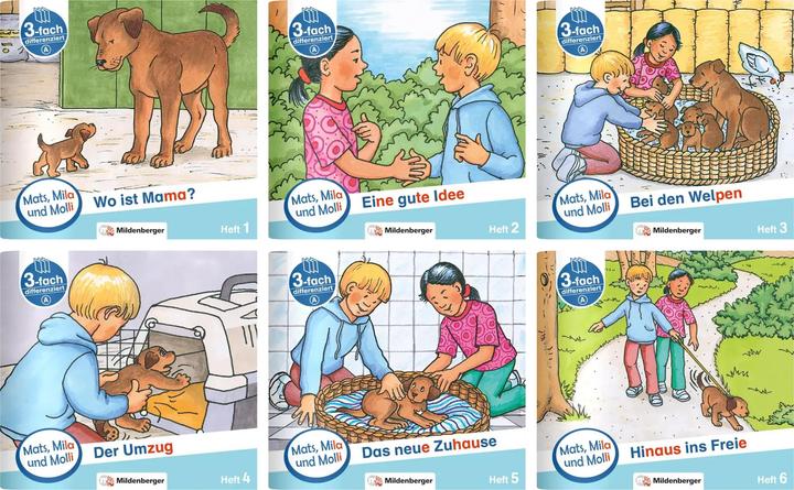 Produktbild Mats, Mila und Molly - Schwierigkeitsstufe A, 6 Bde.. H.1-6 (Deutsch, Helge(Dr.), Weinrebe, 2018)