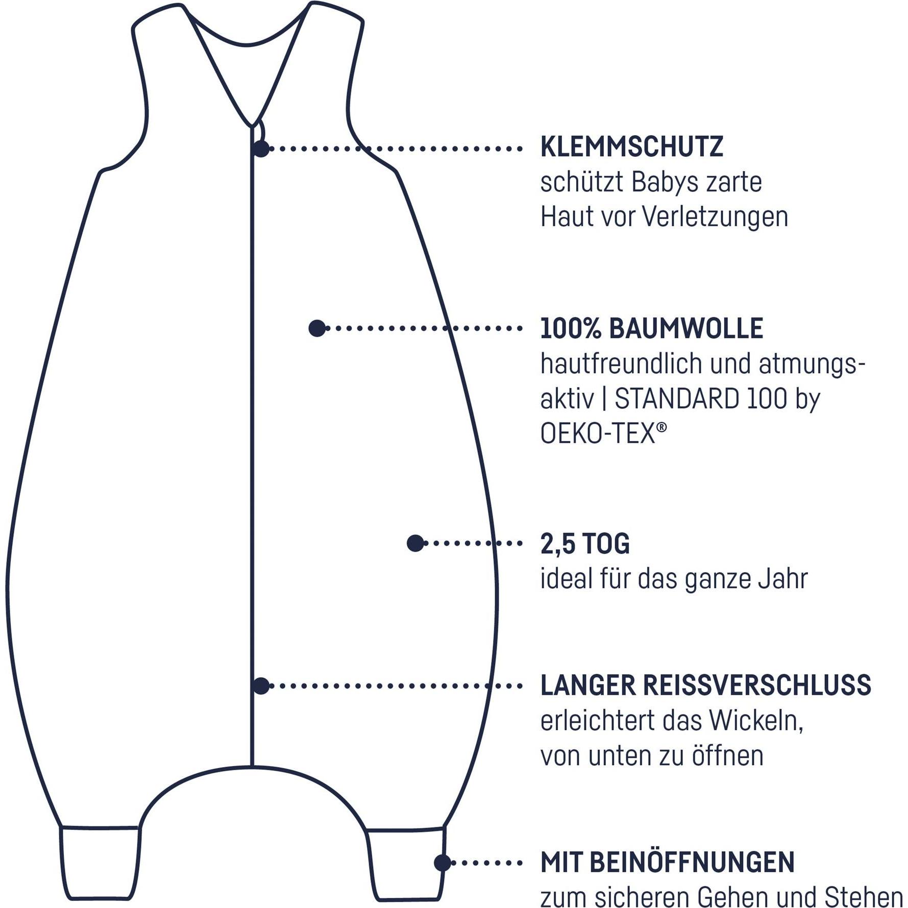 Thumbnail - Julius Zöllner, Babyschlafsack, Jersey Jumper, Little Bow (70 cm)