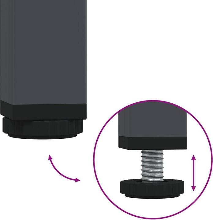Produktbild vidaXL TV Schrank Fernsehtisch Fernsehschrank Lowboard TV Möbel Anthrazit Stahl
