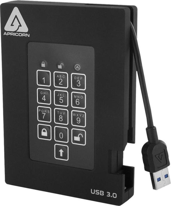 Produktbild Apricorn Aegis Padlock Fortress A25-3PL256-500F - Festplatte - verschlüsselt - 500 GB - e (0.50 TB)