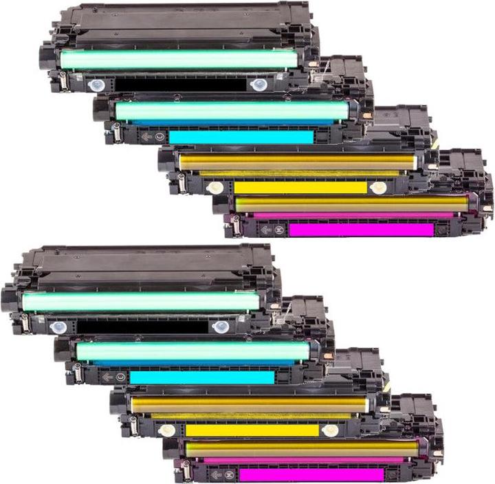 Actual product image Hermex Compatible HP Color LaserJet Enterprise M553n Toner Cartridges (M, C, Y, FC)