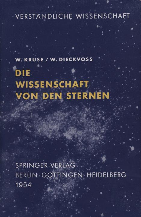 Produktbild Die Wissenschaft von den Sternen (Deutsch, W. Kruse, 2014)