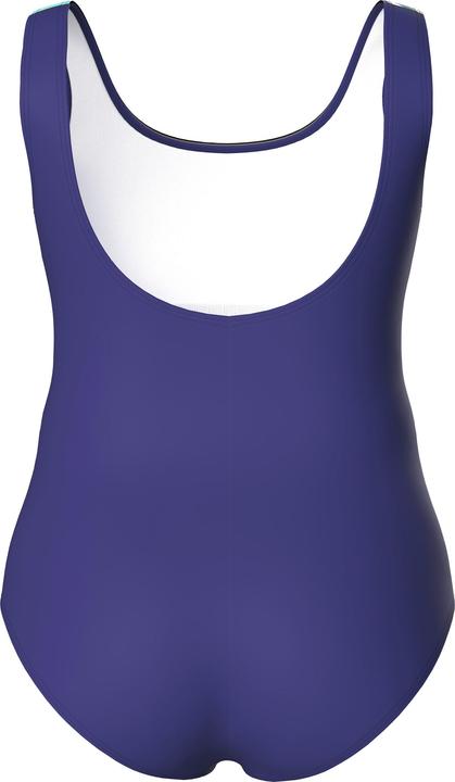 Image du produit Ulla Popken Maillot de bain sans bonnets souples, motif feuilles, profondément échancré dans le dos (58)