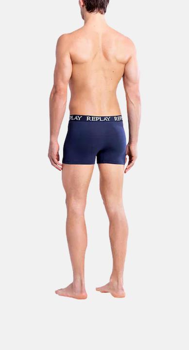 Immagine prodotto Replay Trunk BOXER Style 01/C Basic Cuff Logo im 2er Pack (XXL, Confezione da 2)