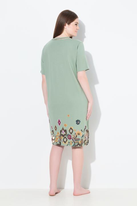 Produktbild Ulla Popken Bigshirts, 2er-Pack, Blüten, V-Ausschnitt, Halbarm (46, 48)