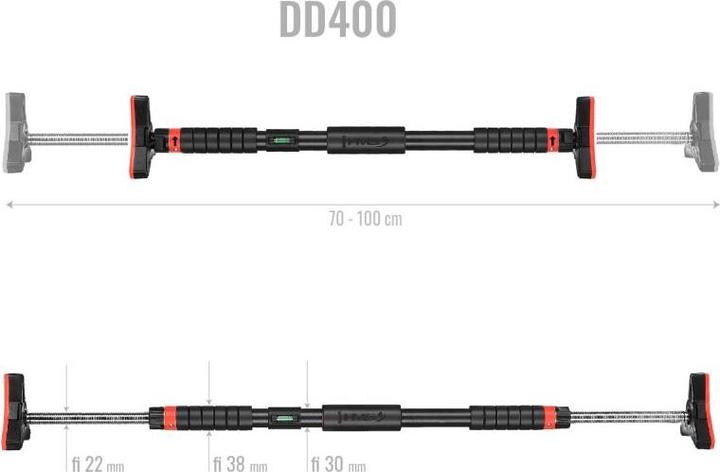 Actual product image HMS DD400 DOOR GYM BAR 70-106 CM